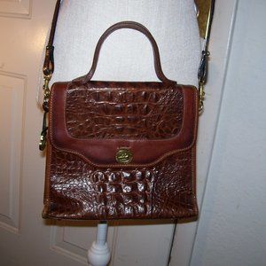 Brahmin Croc Leather Crossbody Bag Medium
